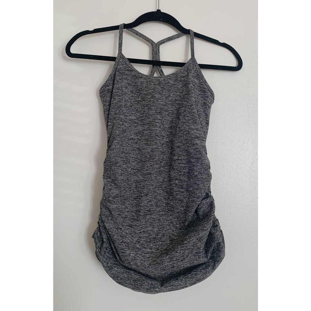 Heathered Grey Beyond the Bump Maternity Racerback Tank S